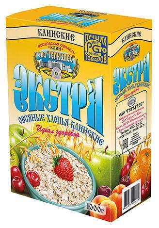 Хлопья овсяные Клинские экстра, 1 кг оксана анатольевна бывалец технология кондитерского производства учебное пособие