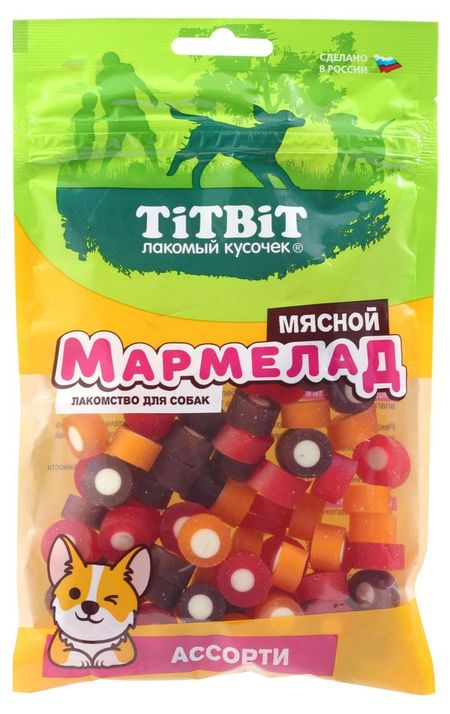 Лакомство для собак TiTBiT Мармелад мясной ассорти, 120 г шамхал афлатун маниев вкус жизни