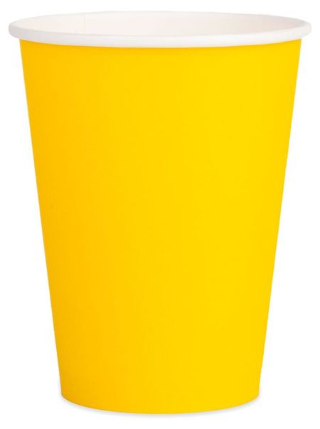 Стакан бумажный Actuel однослойный желтый 330 мл, 50 шт