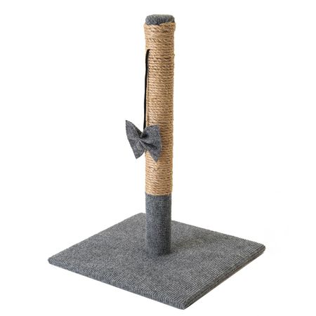 Когтеточки PETSHOP Когтеточка-столбик с бантиком для кошек (бежевый)