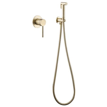 Смеситель с гигиеническим душем встраиваемый Abber Wasserfall со скрытой частью в комплекте золото (AF8625G)