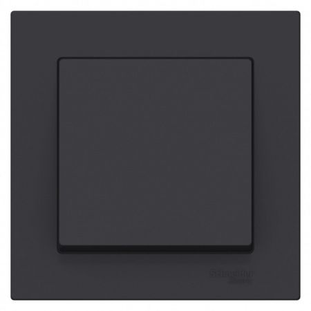 Выключатель Systeme Electric AtlasDesign одноклавишный встраиваемый карбон (ATN001012)