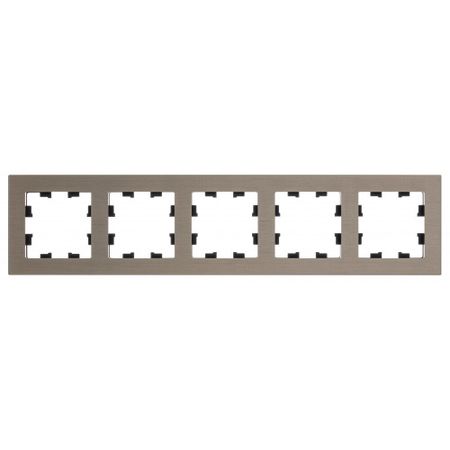 Рамка Systeme Electric AtlasDesign Nature пятиместная латунь (ATN312205)