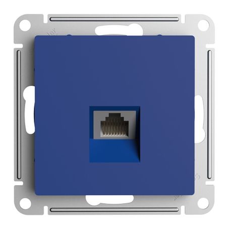 Розетка компьютерная Systeme Electric AtlasDesign встраиваемая аквамарин RJ45 (ATN001183)