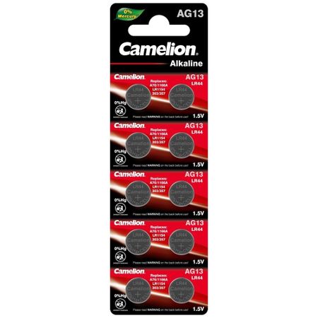 Батарейка Camelion Mercury Free таблетка G13 1,5 В (10 шт.) (AG13-BP10)