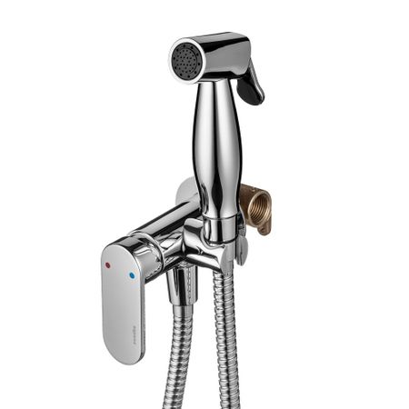 Смеситель с гигиеническим душем встраиваемый Swedbe Platta со скрытой частью в комплекте хром (5567)