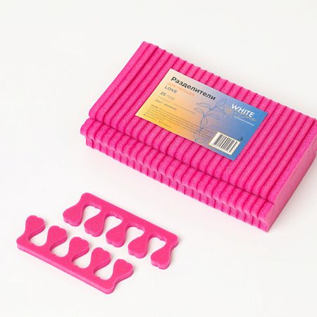 Разделители для пальцев WHITE LINE Разделители для пальцев ног пенополиэтилен LOVE пластиковые регулируемые разделители для ящиков 2 шт