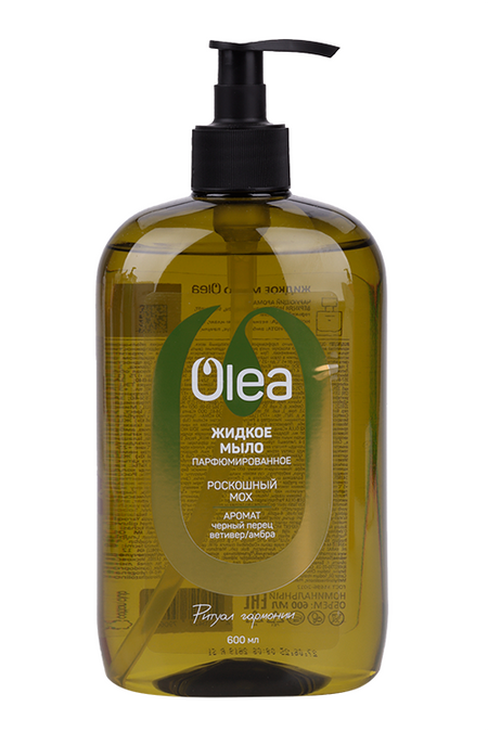Мыло OLEA жид парфюмированное Роскошный мох, 600 мл, флакон-дозатор