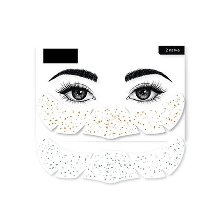 Наклейки для тела PRINT FACTORY Переводная Временная Татуировка Веснушки 2 палетки наклейки для тела print factory временная переводная татуировка ы лилия