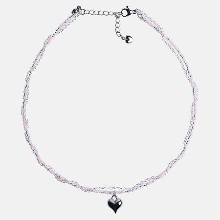 Колье HIGHER-AURA Чокер из бисера с сердцем и цепочкой