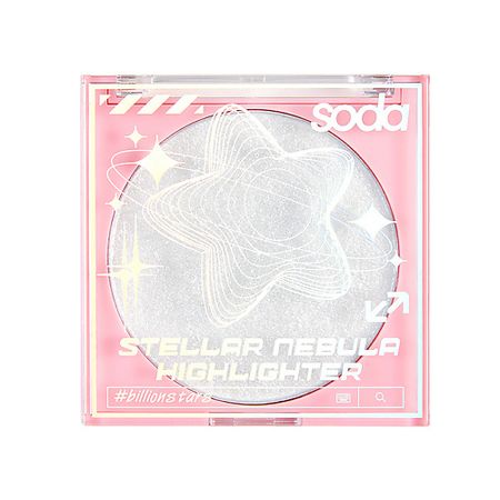 Хайлайтер для лица SODA Хайлайтер STELLAR NEBULA #billionstars кристаллы для лица и тела deco face crystals by miami tattoos stellar