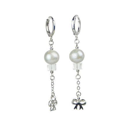 Серьги LANZEROTTI Серьги  Gelido, жемчуг, горный хрусталь, бант