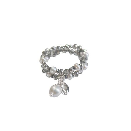 Кольцо LANZEROTTI Кольцо стрейч, жемчуг, кристаллы, гематит радужные флюоритовые кристаллы 50 100 г