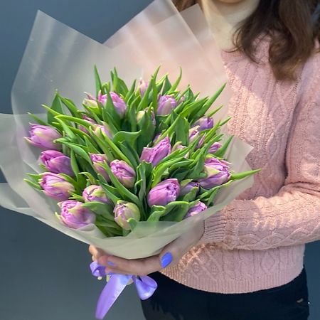 Букет живых цветов КАКТУСМАРКЕТ Тюльпаны Double Price искусственные тюльпаны lekse 5 шт