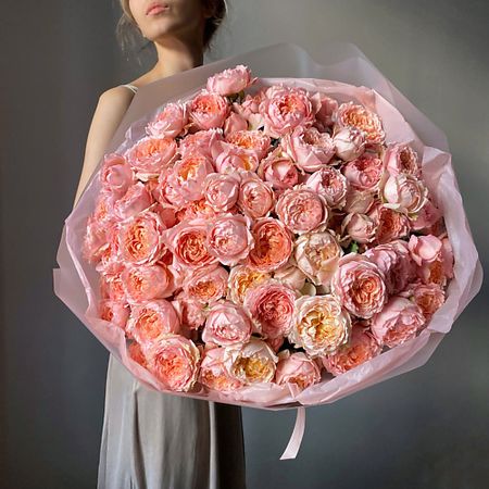 Букет живых цветов VERESK Пышный премиальный букет из роз Джульетта. Veresk 259