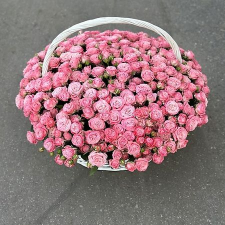 Букет живых цветов VELORI FLOWERS Корзина пионовидных роз