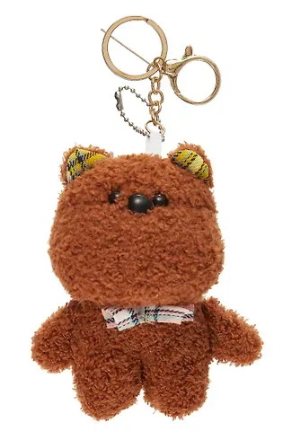 Брелок Мишка с бантиком (плюш) (10см) (12-0644-E9)