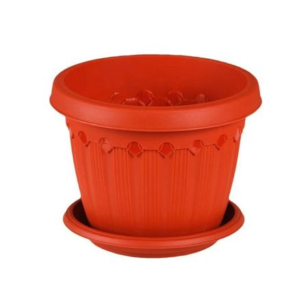 Кашпо с поддоном Флавия D43 Терракотовый