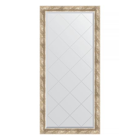 Зеркало с гравировкой в багетной раме Evoform прованс с плетением 70 мм 73x155 см