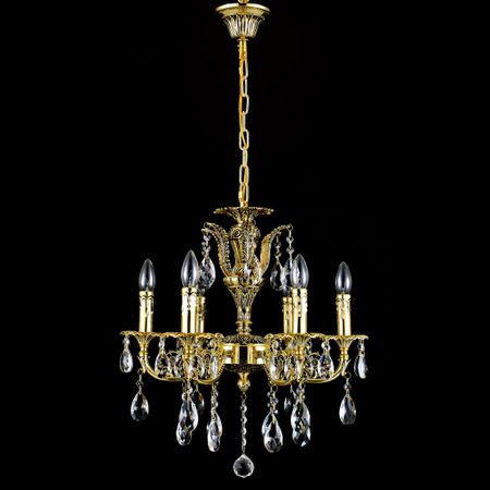 Люстра Catic 146/6 -черн.золото/хрусталь