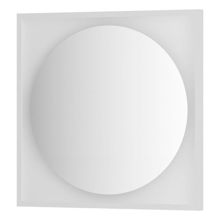 Зеркало Defesto с LED-подсветкой без выключателя 15 W нейтральный белый свет, белая рама 70x70 см