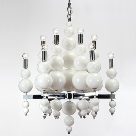 Люстра Catic 1095/12 -белое стекло