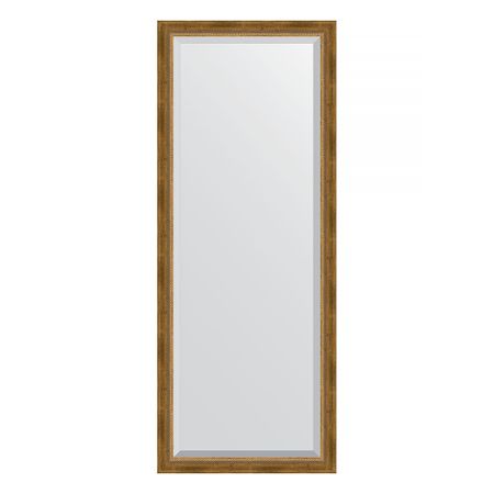 Зеркало напольное с фацетом в багетной раме Evoform состаренная бронза с плетением 70 мм 78x198 см