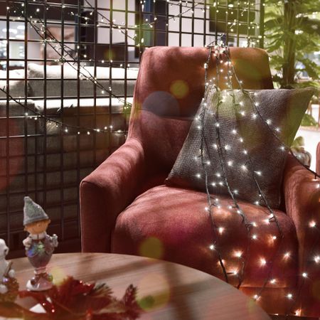 Электрогирлянда новогодняя для помещений Reason 400 led холодный белый 8,2 м без стартового шнура