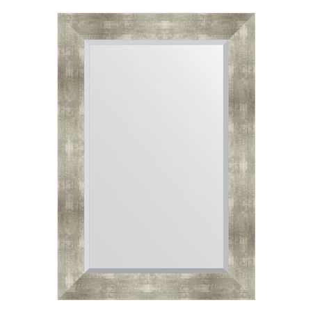 Зеркало с фацетом в багетной раме Evoform алюминий 90 мм 66х96 см