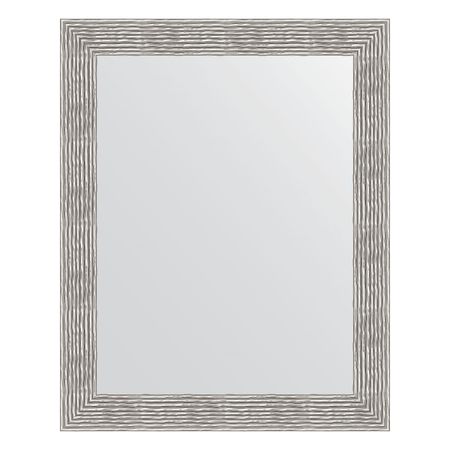 Зеркало в багетной раме Evoform волна хром 90 мм 80х100 см