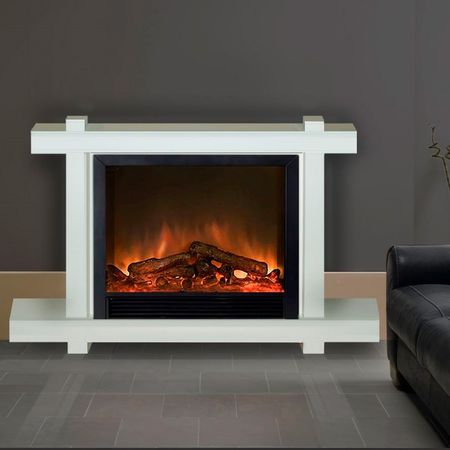 Комплект с электрической топкой Glenrich Капри де Люкс Белый sharm 33 bl