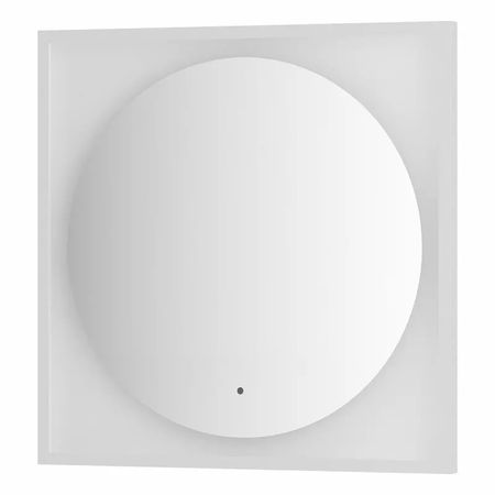 Зеркало Defesto Еclipse 70х70 15W белая рама, с LED-подсветкой, ИК выключатель, нейтральный свет DF 2227R
