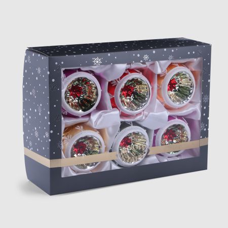 Набор ёлочных игрушек Snow and Stars ностальгия 6 шт 3d art роспись ёлочных игрушек дед мороз и снеговик ир 012