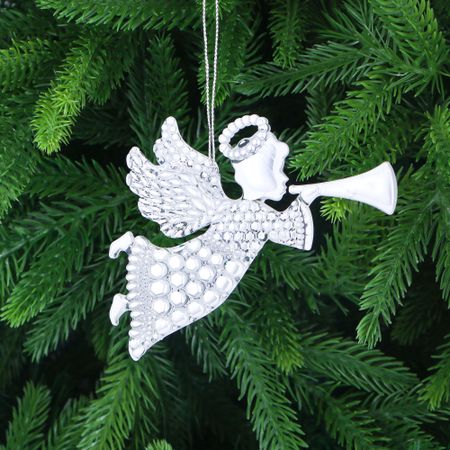 Игрушка ёлочная Christmas Wonderlan из акрила серебристая мальчик