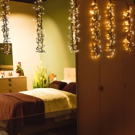 Гирлянда новогодняя занавес Lotti 480 minileds теплый белый 600х80 см со стартовым шнуром