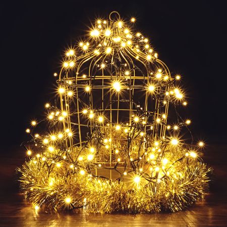 Электрогирлянда новогодняя Reason уличная 220 LED теплый белый 100/200 см без стартового шнура