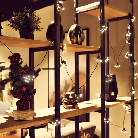 Гирлянда новогодняя электрическая Lotti bunch 320 leds теплый белый 4+16 м со стартовым шнуром