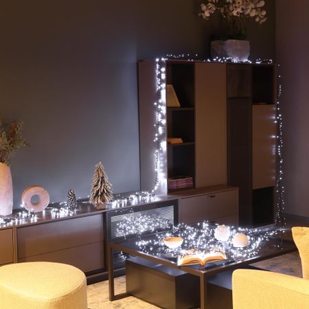 Гирлянда новогодняя уличная Lotti NTL Minicluster 2000 leds холодный белый 4+40,5 м со стартовым шнуром