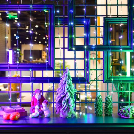 Гирлянда новогодняя занавес Lotti 300 drop leds мультиколор со стартовым шнуром