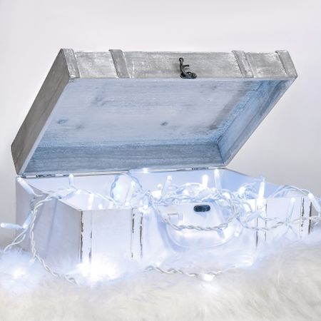 Электрогирлянда новогодняя Reason уличная 440 LED синий/белый 100/400 см без стартового шнура