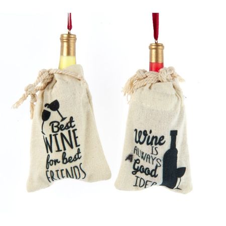 Игрушка елочная Kurt S.Adler бутылка вина 11 см в ассортименте