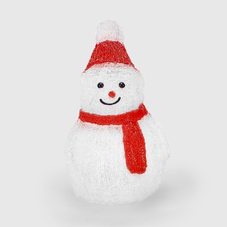 Фигура объемная светящаяся Kaemingk снеговик 14х25 см в ассортименте магнитные фигуры глазастики 25х17 4 см 2 вида в ассортименте