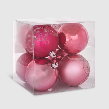 Набор елочных игрушек Unique Treasures 8 шт розовый комольцева юлия викторовна новый год от истории елочных игрушек до традиций разных стран 2 е издание