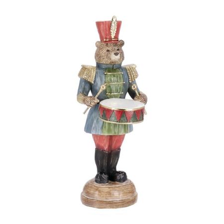 Фигурка Bizzotto ny декоративная медведь-барабанщик 25,5 см