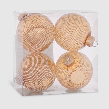 Набор елочных игрушек Unique Treasures 4 шт шампань комольцева юлия викторовна новый год от истории елочных игрушек до традиций разных стран 2 е издание