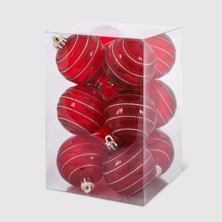 Набор елочных игрушек Unique Treasures 60RS39NS-A557RG 12 шт красный комольцева юлия викторовна новый год от истории елочных игрушек до традиций разных стран 2 е издание