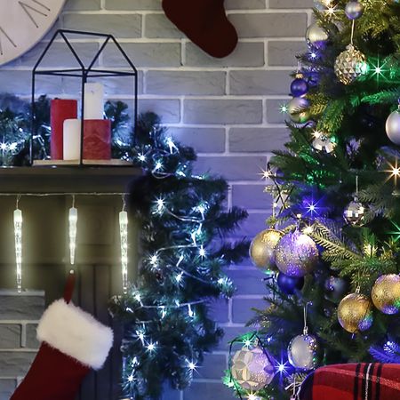 Электрогирлянда Reason сосульки улица теплый белый без стартового шнура