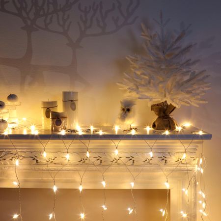 Гирлянда новогодняя стартовая Reason 162 LED теплый/холодный белый, 282х90 см