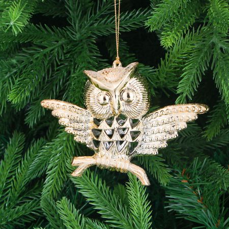 Игрушка ёлочная Christmas Wonderlan королевская сова золотистая 10 см а к соломкина совы 100 лучших стикеров