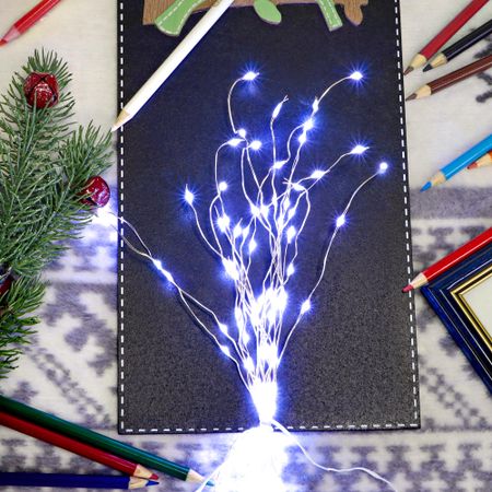 Электрогирлянда новогодняя Best Technology серебристый 720 LED холодный синий со стартовым шнуром